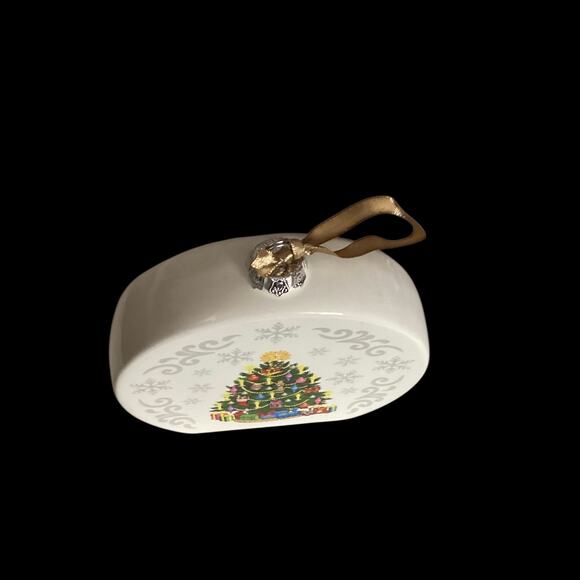 Temptations Christmas Ornament with Recipe, Ceramic Hand Painted Tree Design - Picture 6 of 7